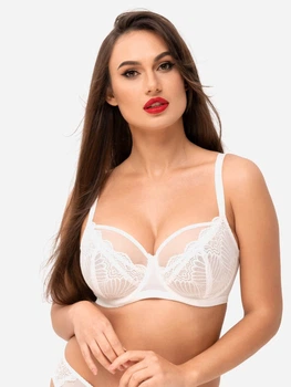 Бюстгальтер с косточками кружевной KALYNA Lana 5185 80B Молочный (4820285363371)