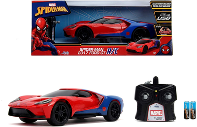 Samochód zdalnie sterowany Jada Marvel Spiderman 2017 Ford GT 1:16 (4006333070389)