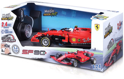 Bolid zdalnie sterowany Maisto 2019 Season F1 Ferrari SF90 1:24 (90159072621/090159072621)