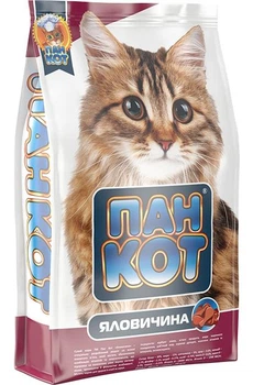 Сухий корм для кішок ТМ Пан Кот Яловичина 400г