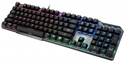 Клавіатура MSI VIGOR GK50 ELITE, Black/Gray, USB, механічні перемикачі Kailh, RGB-підсвічування для кожної клавіші, 1.8 м