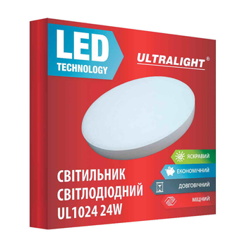 Светильник светодиодный потолочный "таблетка" Ultralight UL 1024 24Вт