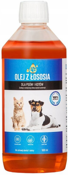 Olej z łososia Lab-V dla psów i kotów na skórę sierść i alergie 500 ml (5903240466634)