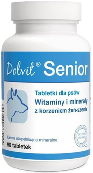 Вітаміни та мінерали для собак Dolfos Dolvit Senior 90 таблеток (5902232645125)