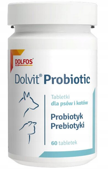 Tabletki dla psów i kotów Dolfos Dolvit Probiotic 60 tabletek (5902232644005)