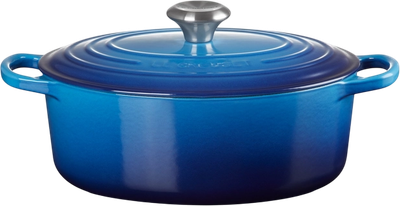 Garnek Le Creuset Signature owalny niebieski 27 cm (24147328162)