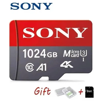 Карта памяти SONY Gold Micro SD 1024Gb Class 10 A2 Hi Speed + адаптер переходник