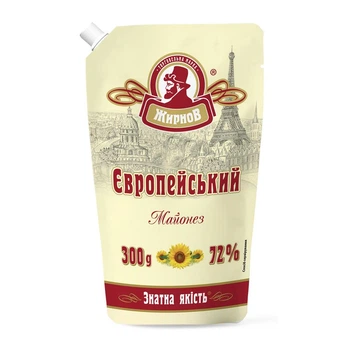 Майонез Жирнов Євпропейський 72% 300г 20шт/ящ