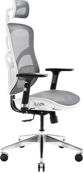 Крісло офісне ергономічне Diablo Chairs V-Basic White-Grey (5902560334579)