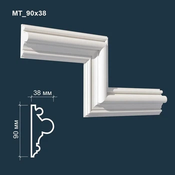 Молдинг гипсовый MATISS МТ 90x38 мм 1 м.п. декор для интерьера