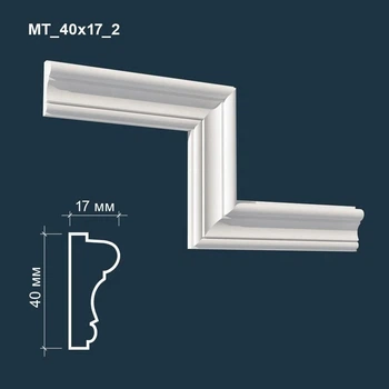 Молдинг гипсовый MATISS MT 40х17 2 мм 1 м.п. декор для интерьера