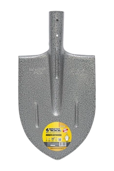 Лопата штыковая MASTERTOOL 210x290x405 мм, рельсовая сталь, молотковое окрашивание