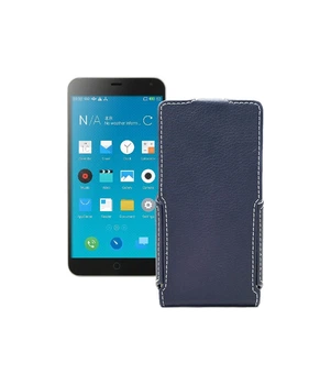 Чохол-флип з екошкіри для телефону Meizu M1 Note Чорний глянець