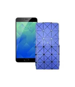 Чохол-флип з екошкіри для телефону Meizu M5 Note Синій ромб