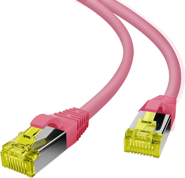 Патч-корд Helos S/FTP Cat 6a 30 m Pink (4005938181407)