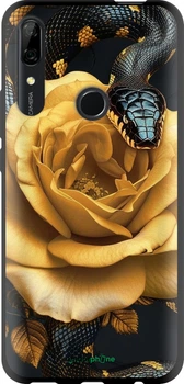 Чохол на Huawei P Smart Z Black snake and golden rose "6068b-1704-70447"