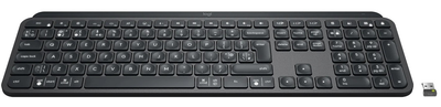 Клавіатура бездротова Logitech MX Keys Advanced for Business Wireless Illuminated UA Graphite Сірий