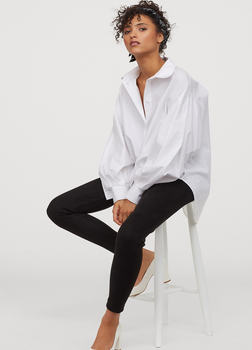 Легинсы с искусственной замши для женщины H&M 0790365-001 XS Черный