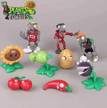 Игровой набор Plants vs Zombies F16 9 шт 4 - 7 см Героев фигурок Растения против зомби