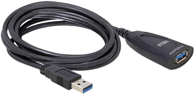 Кабель Delock USB 3.0 Type-A - USB 3.0 Type-A з подовженням 5 m Black (4043619830893)