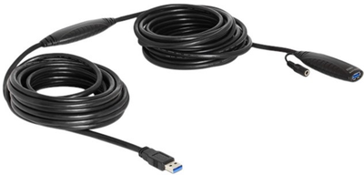 Kabel Delock USB 3.0 Type-A/DC connector - USB 3.0 Type-A z rozszerzeniem 10 m Black (4043619834150)