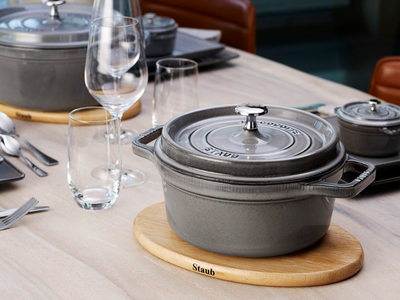 Каструля чавунна  Staub La Cocotte кругла графітова 6.7 л (3272341028181)