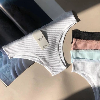 Американки женские Ouno 9422 в рубчик, Белые L/XL
