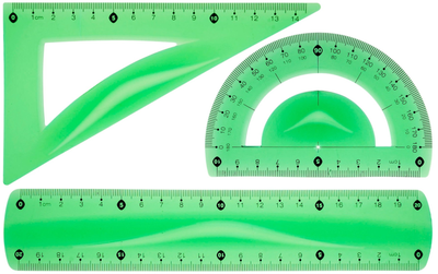 Zestaw geometryczny Tetis 3 elementy zielony (5906858026634)