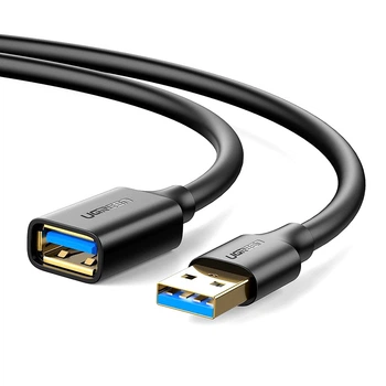 Кабель удлинитель Ugreen US129 USB 3.0 AM-AF 3м Connector gold-plated Black (30127)