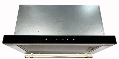 Вытяжка Luxor Golder Best E 60 SS 1450 m3 LED 6 скоростей турбины + включение вытяжки от движения руки, черный