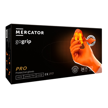 Перчатки нитриловые MERCATOR gogrip orange, размер M, 50 шт