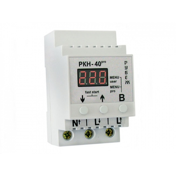 Реле контролю напруги на DIN-рейку Rubezh РКН-40pro (40А, 220В) (R1287)