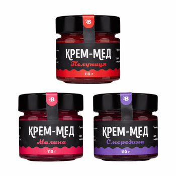 Набор крем-меда №1 от Beejoy 3 вкуса по 110 г