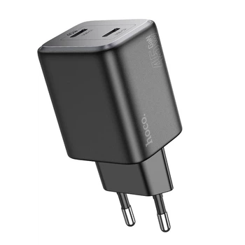 Зарядний пристрій із швидкою зарядкою PD45W HOCO N42 |2Type-C| Чорний