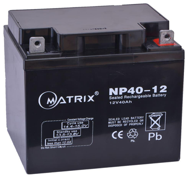 Батарея до ДБЖ Matrix 12V 40AH (NP40-12)