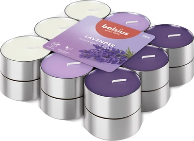 Набор свечей ароматических Bolsius 3.5 часа 18 шт аромат Лаванда (8717847190109)