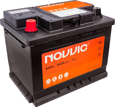 Акумулятор NOVVIC 12 V 60 Ah 540 A L[+] (5999547770802)