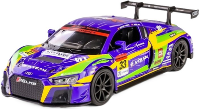 Металева модель RMZ Hobby Audi R8 Super спортивний автомобіль 1:32 Фіолетовий (5905422081000)