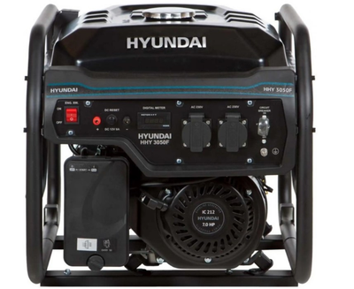Бензиновый генератор Hyundai HHY 3050F (3 кВт, 50 Гц, 230 В, 15 л) однофазный (23142)
