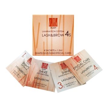 Набір складів для ламінування вій та брів Vilmy Lash&Brow Lamination System 4S №1.2.3.4 у саші по 1.5 мл