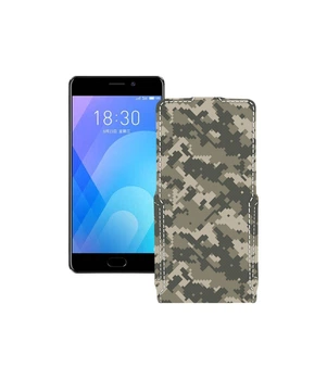 Чохол-флип з екошкіри для телефону Meizu M6 Note Хаки-зелений