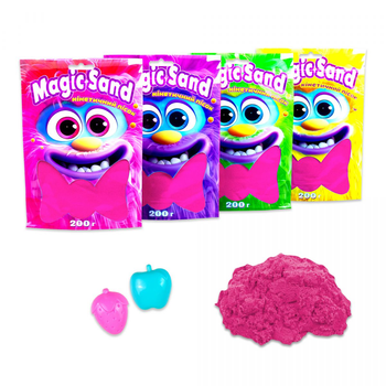 Кінетичний пісок Magic Sand, 200 г (рожевий) Strateg 39401-8