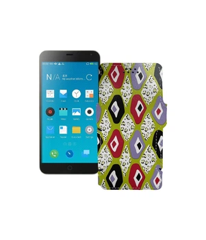 Чохол-книжка з екошкіри для телефону Meizu M1 Note Камені-кольорові