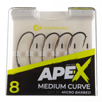 Гачок короповий RidgeMonkey Ape-X Medium Curve Barbed size 8,9168.01.65