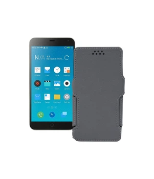 Чохол-книжка з екошкіри для телефону Meizu M1 Note Сірий