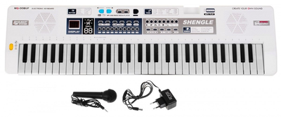 Keyboard Ramiz z mikrofonem nagrywaniem i głośnikami stereo Biały (5903864900019)