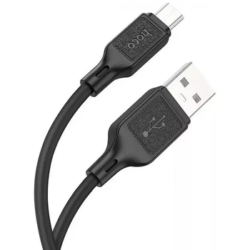 Кабель USB – Micro USB 2.4A 1 м Hoco X90 Cool Silicone Black