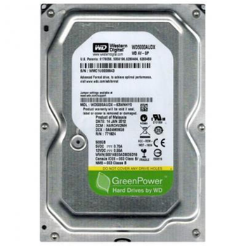 Жесткий диск (HDD) 3.5" SATA 500GB WD AV-GP 5400rpm/32MB (WD5000AVDS)