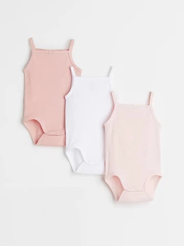 Боди (3шт) H&M 86см розовый, белый 60110880193