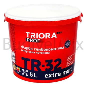 Фарба інтер'єрна TRIORA TR-32 extra matt латексна 5 л біла глибокоматова